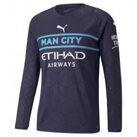 Jalkapallo Pelipaidat Manchester City Kolmaspaita 2021-2022 Pitkähihainen